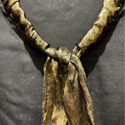 Tie Neck Blouse in Black & Gold