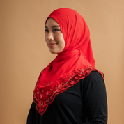 Kashkha Shawl Lace in Bright Red