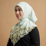 Kashkha Square Lace in Mint Frost