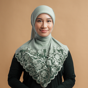 Kashkha Square Lace in Pale Sage