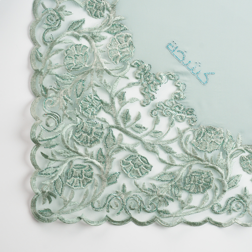 Kashkha Square Lace in Pale Sage
