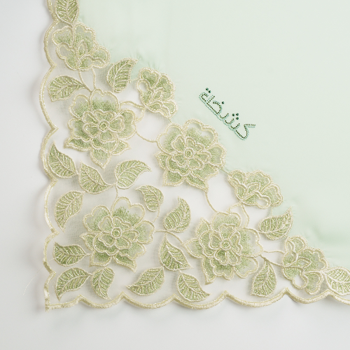 Kashkha Square Lace in Mint Frost