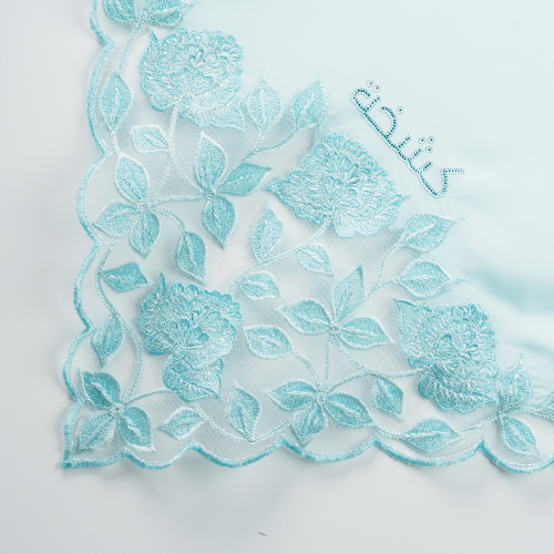Kashkha Square Lace in Aqua Blue
