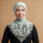 Kashkha Square Lace in Muted Sage