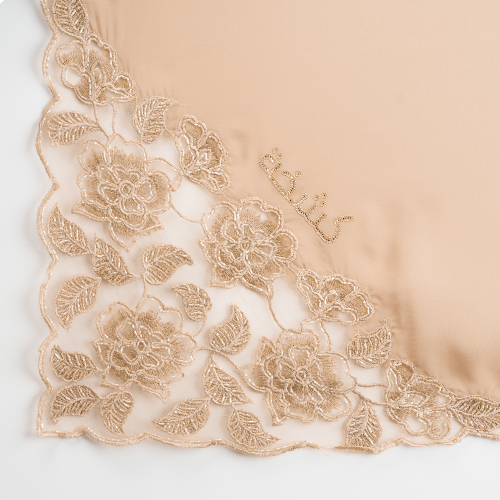 Kashkha Square Lace in Light Peach
