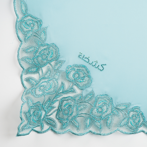 Kashkha Square Lace in Arctic Blue