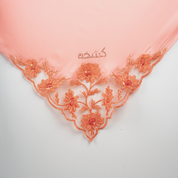 Kashkha Square Lace in Bright Peach Orange