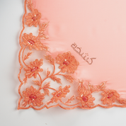 Kashkha Square Lace in Bright Peach Orange