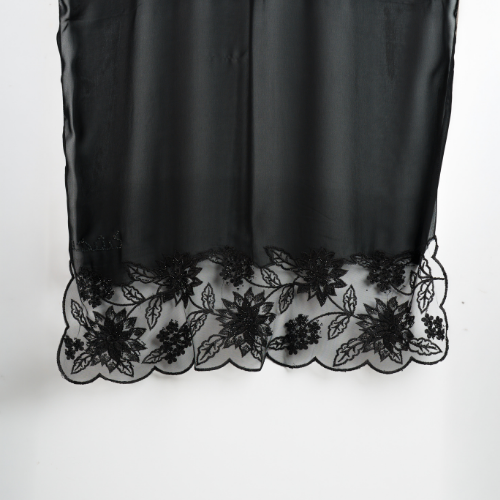 Kashkha Shawl Lace in Coal Black