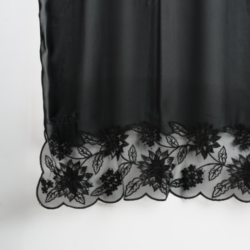 Kashkha Shawl Lace in Coal Black