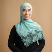 Kashkha Shawl Lace in Light Teal