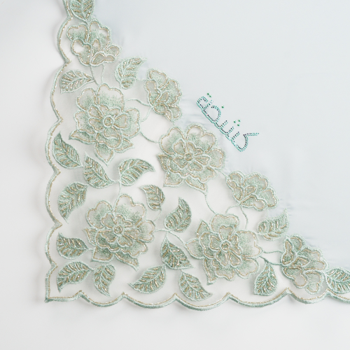 Kashkha Square Lace in Muted Green