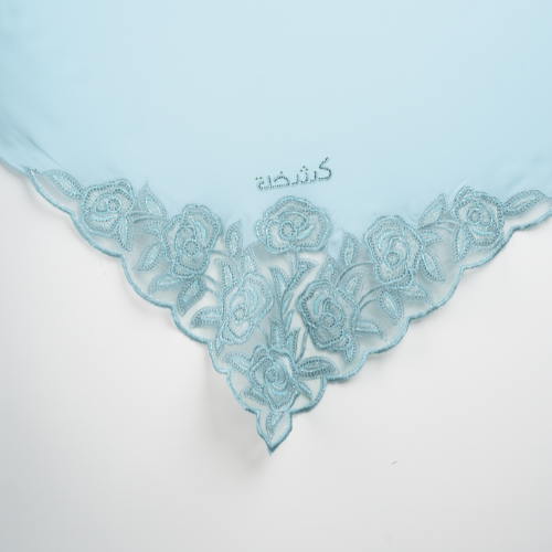 Kashkha Square Lace in Light Cyan