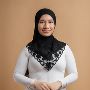 Kashkha Shawl Lace in Raven Black
