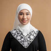 Kashkha Square Lace in Cotton White