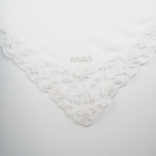 Kashkha Square Lace in Cotton White
