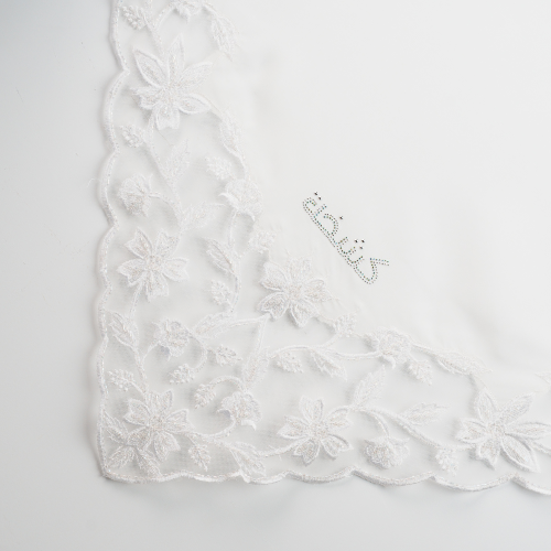 Kashkha Square Lace in Cotton White