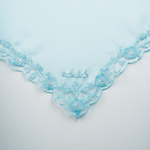 Kashkha Square Lace in Ocean Blue