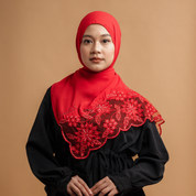 Kashkha Shawl Lace in Ruby Red