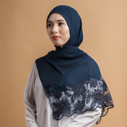 Kashkha Shawl Lace in Navy Blue