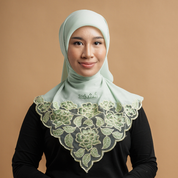 Kashkha Square Lace in Mint Frost