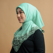 Kashkha Square Lace in Sea Green