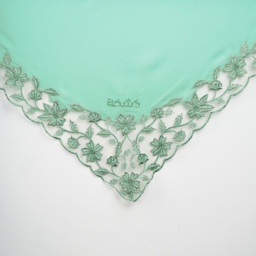 Kashkha Square Lace in Sea Green