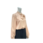 Tie Neck Blouse in Peach