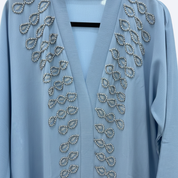 Jubah Dubai Droplets in Powder Blue