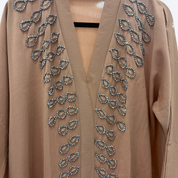 Jubah Dubai Droplets in Peach Orange