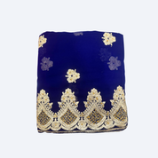 Sari Dubai Manik Embroidery Navy Blue