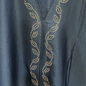 Jubah Manik Fan in Navy Blue