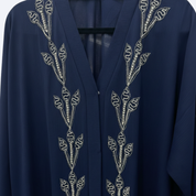 Jubah Dubai Plant in Navy Blue