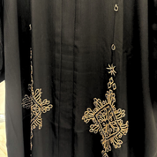 Jubah Dubai Fireworks in Jet Black