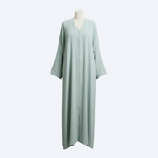 Jubah Dubai Bloom in Mint Green