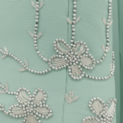 Jubah Dubai Bloom in Mint Green