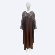 Jubah Manik Lightning in Mocha Brown
