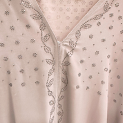 Jubah Manik Floral Spread in Pale Pink