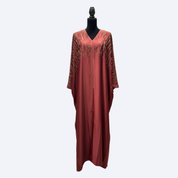 Jubah Manik Lightning in Cherry Red