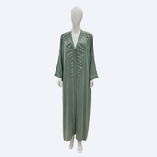 Jubah Dubai Droplets in Viridian Green