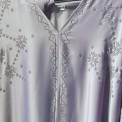 Jubah Manik Fireworks in Slate Grey