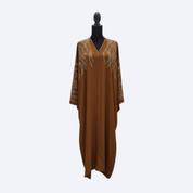 Jubah Manik Branches in Mocha Brown