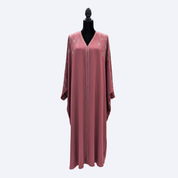 Jubah Manik Leaf in Maroon Red