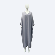 Jubah Manik Fan in Ash Grey