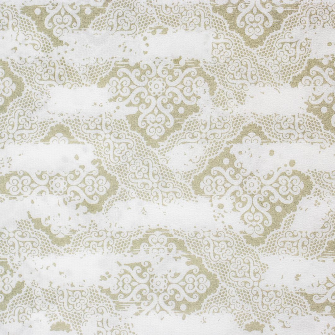 Crepe Lace Print Print in Cream