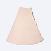Satin Silk A Line Skirt - Light Pink